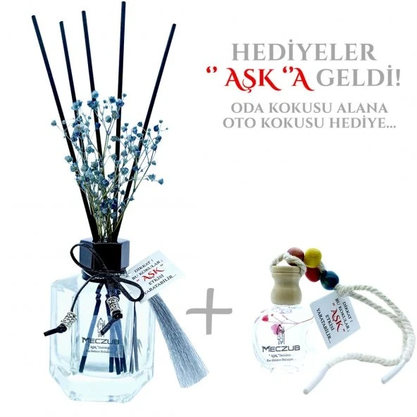 Aşk-ı Sermest Toptan Meczub Aşk Serisi Ölümsüz Aşk İxiri Kokulu 5 x 120 ml Köşeli Şişe Bambu Çubuklu Ortam Kokusu Reed Diffuser Oda Kokusu ürün görseli 1
