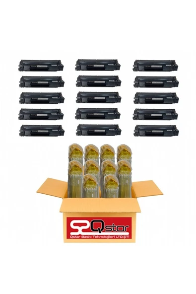 Qstar Hp 285a Muadil Toner 15'li Paket Ce285a Crg725 Cb436a Cb435a 15 Adet Şişme Poşetli ürün görseli 1