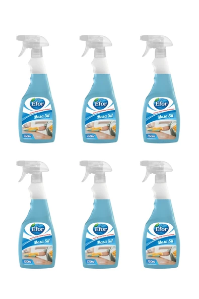 Masa ve Genel Yüzey Temizleyici 750 ml 6’lı | İz Bırakmayan Hijyenik Sprey Temizlik ürün görseli 1