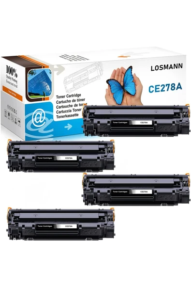 HP CE278A TONER MUADİL Pro M1536DNF P1560 P1566 P1606 Canon LBP6230DW LBP6200dw LBP6230d (4 Black) ürün görseli 1