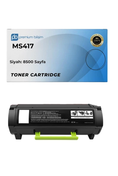 Lexmark MS417 MS517dn MS617 MS617dn MX317dn MX417 MX417de MX517 MX517de MX617de Muadil Toner - 8500 Sayfa ürün görseli 1