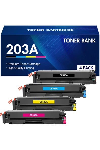 HP LaserJet  MFP M281fdw M280nw M254nw M281cdw M254dn M281fdn M281 Black Cyan Yellow Magenta 4-Pack ürün görseli 1