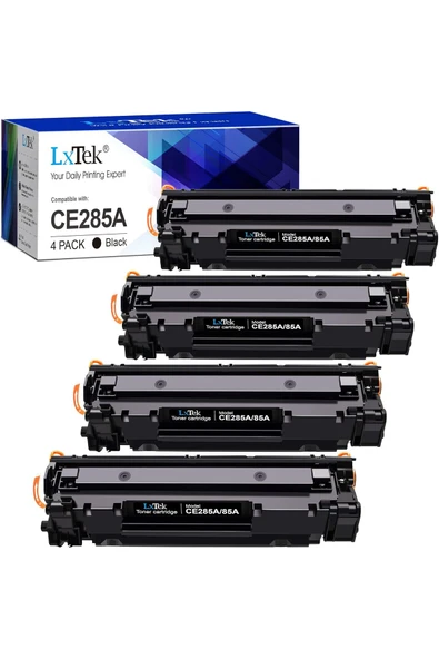HP 85A TONER CE285A Laserjet P1102W P1106 M1132MFP M1217NFW M1212NF M1132 P1100 M1136 M1210(Black,4ADET) ürün görseli 1