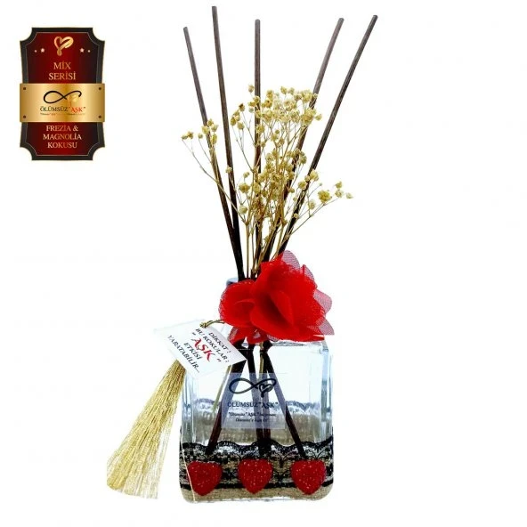 Aşk-ı Sermest Toptan Ölümsüz Aşk Mix Serisi Fresia & Magnolia Kokulu 5 x 200 ml küp Şişe Bambu Çubuklu Ortam Kokusu Reed Diffuser Oda Kokusu ürün görseli 1