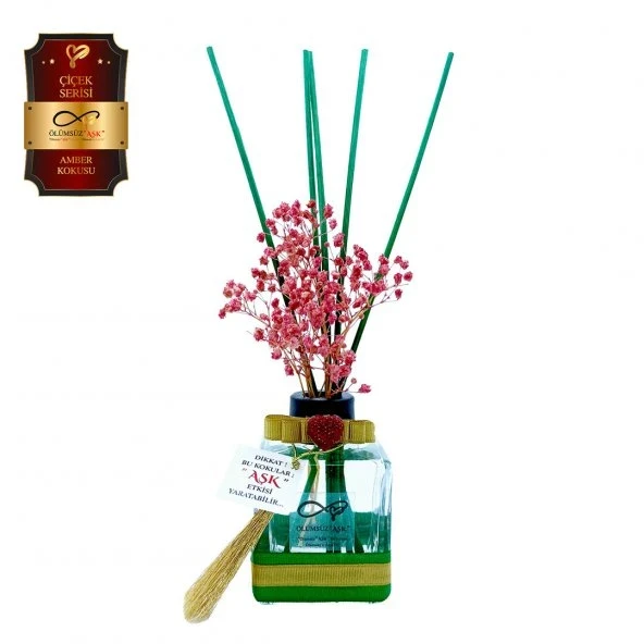 Aşk-ı Sermest Toptan Ölümsüz Aşk Çiçek Serisi Amber Kokulu 10 x 120 ml küp Şişe Bambu Çubuklu Ortam Kokusu Reed Diffuser Oda Kokusu ürün görseli 1