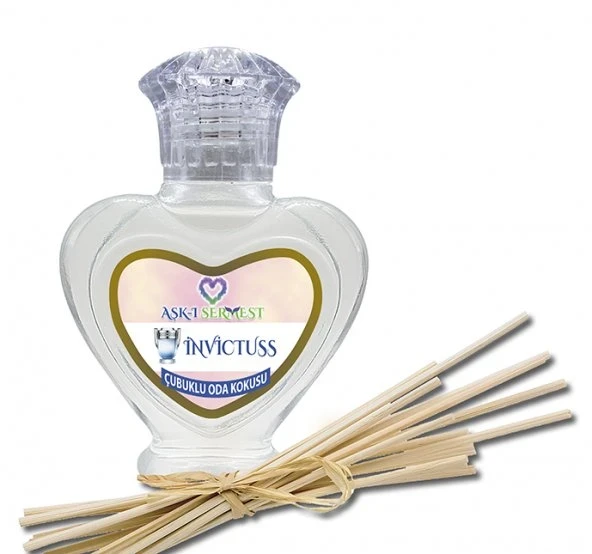 Aşk-ı Sermest Toptan Invicctuss Çiçek Aromalı Bambu Çubuklu Oda Kokusu Reed Diffuser Ortam Kokusu Parfüm, Kalp Şişe, 60 mL, 5 Adet ürün görseli 1