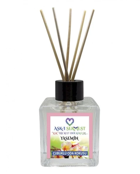Aşk-ı Sermest Toptan Mango&Kavun Aromalı Bambu Çubuklu Oda Kokusu Reed Diffuser Ortam Kokusu Parfüm,  Küp Şişe,  120 mL, 10 Adet ürün görseli 1