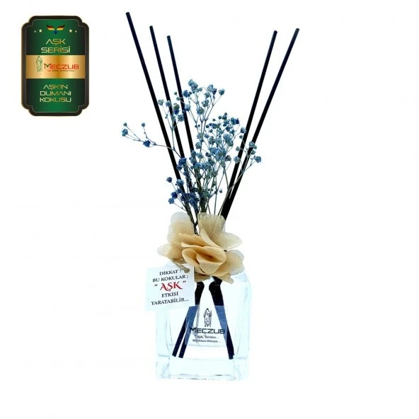 Aşk-ı Sermest Toptan Meczub Aşk Serisi Aşkın Dumanı Kokulu 5 x 120 ml küp Şişe Bambu Çubuklu Ortam Kokusu Reed Diffuser Oda Kokusu ürün görseli 1