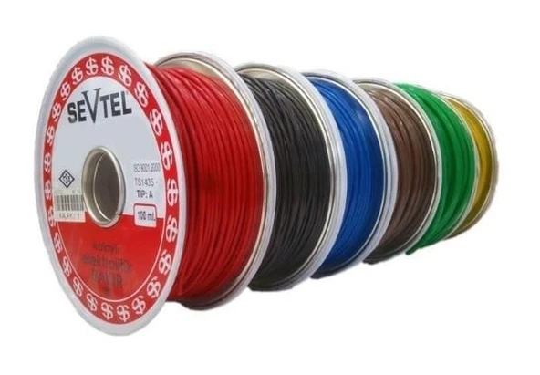 SEVTEL 3 MM TESİSAT KABLOSU (KALAYLI) KAHVERENGİ 100 METRE(1 TOP) ürün görseli 1