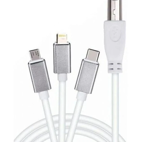 ZR362 Ads 501 Type-C 3 İn 1 Yazıcı Kablosu ürün görseli 1