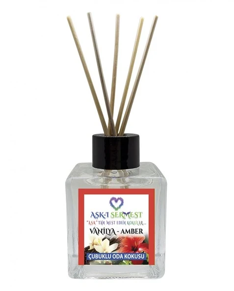 Aşk-ı Sermest Toptan Kenzoo Çiçek Aromalı Bambu Çubuklu Oda Kokusu Reed Diffuser Ortam Kokusu Parfüm,  Küp Şişe, 60 mL, 10 Adet ürün görseli 1