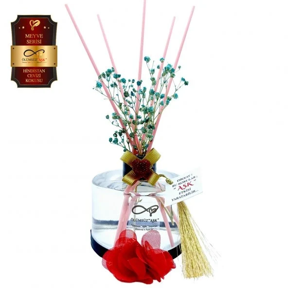 Aşk-ı Sermest Toptan Ölümsüz Aşk Meyve Serisi Hindistan Cevizi 10 x 200 ml Silindir Şişe Bambu Çubuklu Ortam Kokusu Reed Diffuser Oda Kokusu ürün görseli 1