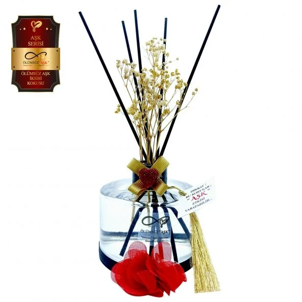 Aşk-ı Sermest Toptan Ölümsüz Aşk Aşk Serisi Ölümsüz Aşk İxiri Kokulu 200 ml Silindir Şişe Bambu Çubuklu Ortam Kokusu Reed Diffuser Oda Kokusu ürün görseli 1