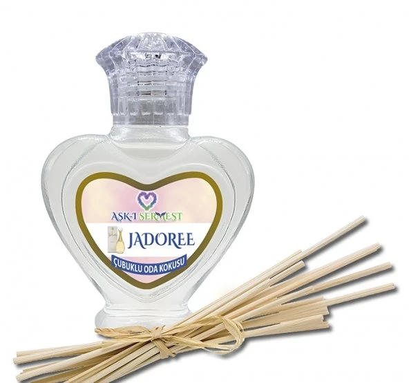 Aşk-ı Sermest Toptan Jaddoree Çiçek Aromalı Bambu Çubuklu Oda Kokusu Reed Diffuser Ortam Kokusu Parfüm, Kalp Şişe, 60 mL, 5 Adet ürün görseli 1