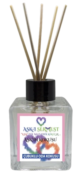 Aşk-ı Sermest Toptan Aşkın Kokusu Çiçek Aromalı Bambu Çubuklu Oda Kokusu Reed Diffuser Ortam Kokusu Parfüm, Küp Şişe, 120 mL, 5 Adet ürün görseli 1