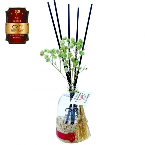 Aşk-ı Sermest Toptan Ölümsüz Aşk Aşk Serisi Aşkın Şarabı Kokulu 5 x 100 ml Oval Şişe Bambu Çubuklu Ortam Kokusu Reed Diffuser Oda Kokusu ürün görseli 1