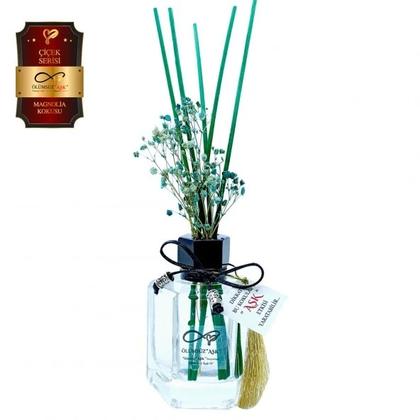 Aşk-ı Sermest Toptan Ölümsüz Aşk Çiçek Serisi Magnolia Kokulu 5 x 120 ml Köşeli Şişe Bambu Çubuklu Ortam Kokusu Reed Diffuser Oda Kokusu ürün görseli 1