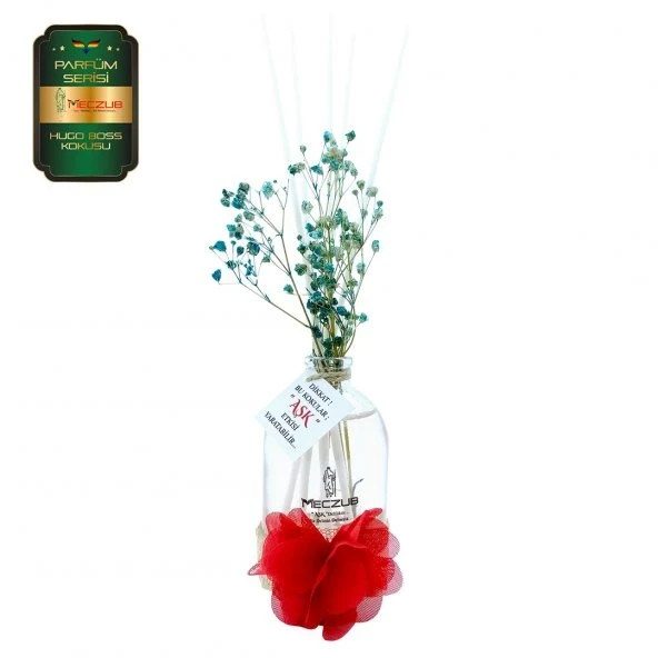 Aşk-ı Sermest Toptan Meczub Parfüm Serisi Hugoo Boss Kokulu 10 x 100 ml Oval Şişe Bambu Çubuklu Ortam Kokusu Reed Diffuser Oda Kokusu ürün görseli 1