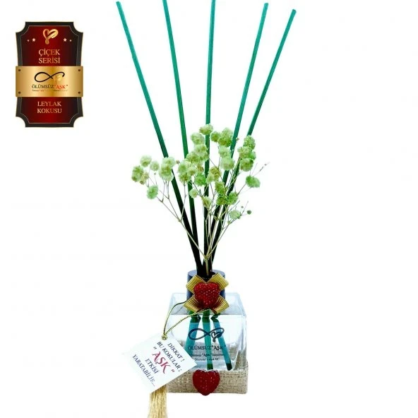 Aşk-ı Sermest Toptan Ölümsüz Aşk Çiçek Serisi Leylak Kokulu 5 x 60 ml küp Şişe Bambu Çubuklu Ortam Kokusu Reed Diffuser Oda Kokusu ürün görseli 1