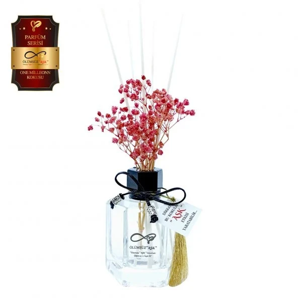 Aşk-ı Sermest Toptan Ölümsüz Aşk Parfüm Serisi Onee Miilleon Kokulu 10 x 120 ml Köşeli Şişe Bambu Çubuklu Ortam Kokusu Reed Diffuser Oda Kokusu ürün görseli 1