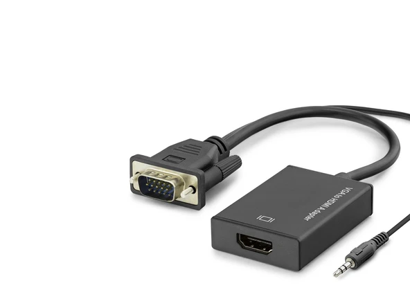 Vga To Hdmi Dişi Ses Çıkışlı Görüntü Dönüştürücü 1080P - Siyah HDX7874 ürün görseli 1