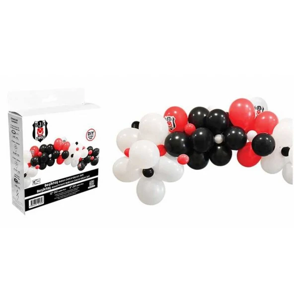 Balon Dekoransyonu 3 Lü Set Beşiktaş Set:70 ürün görseli 1