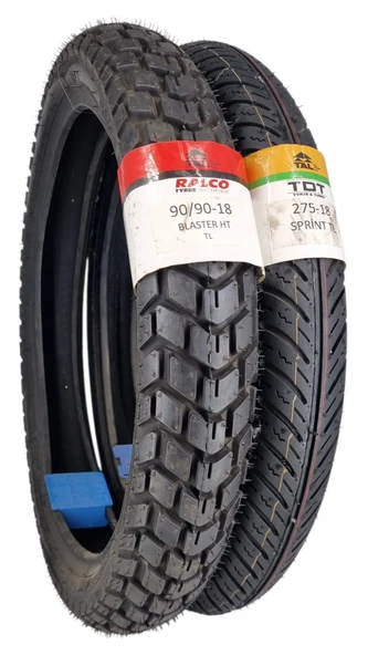TDT TYRES 90/90-18 ve 275-18 (TUBELESS - DUBLEKS) Blaster Ht /Sprint Lastik Takımı ürün görseli 1