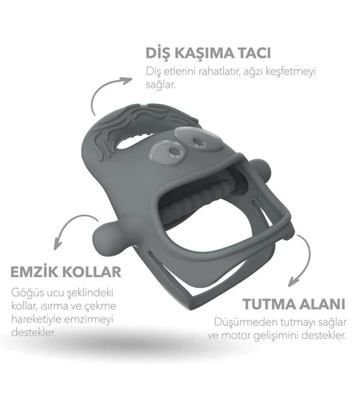 Mochi Diş Kaşıyıcı Gri - Resim 2