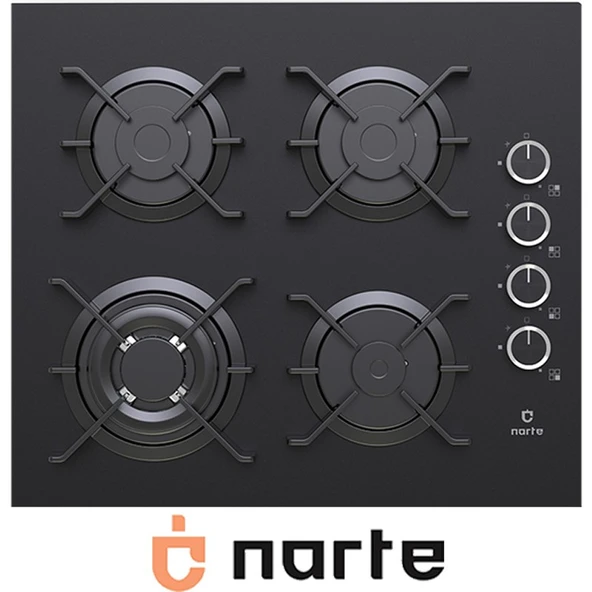 Narte - CG20160B Ankastre Siyah Cam Ocak 60CM Döküm Izgara ürün görseli 1