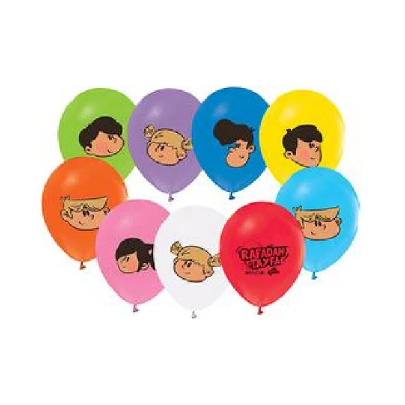 Balon 4+1 Rafadan Tayfa Baskılı Pastel 10'li ürün görseli 1