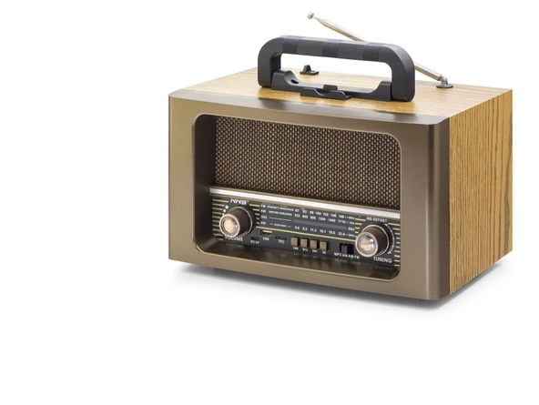 Bluetooth Nostaljik Hoparlör Fm Kumandalı 31 X 17.7 X 19.9 Cm NS6670BT ürün görseli 1
