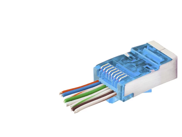 Cat6E Ez Rj45 Metal Konnektör 100 Adet Plastik Kutu - Mavi ND2420 ürün görseli 1