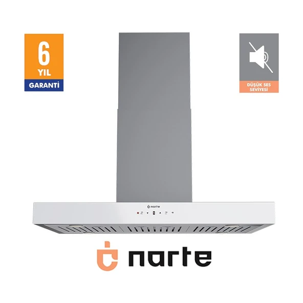 Narte -HI30190W 90 cm Beyaz Ada Tipi Davlumbaz -6 Yıl Garantili -Yüksek Performans ürün görseli 1