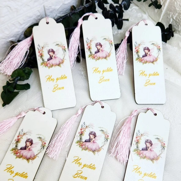 Ahşpa Kitap Ayracı Bebek Doğum Hediyesi Yeni Doğan Hediyelik(30 Adet) ürün görseli 1