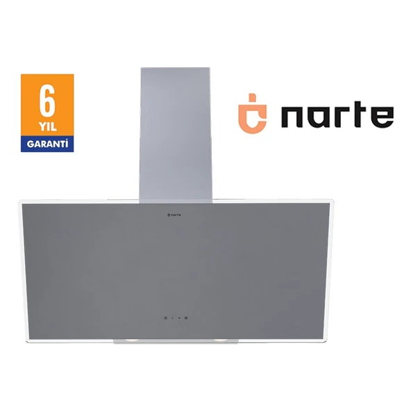 NARTE-H20190S 90CM Gri Cam Eğimli Davlumbaz - 6 Yıl Garantili ürün görseli 1