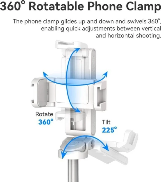 Ulanzi Jj02 Extendable Telefon Tripod Grip Beyaz - Resim 5