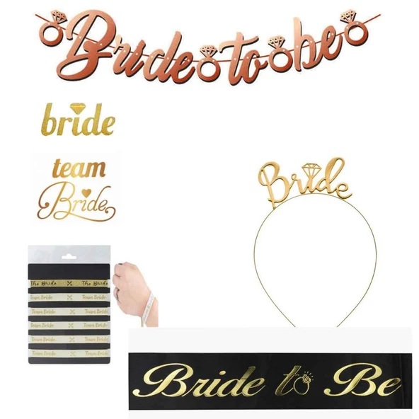 Bride To Be Bekarlığa Veda Partisi Süsleme Seti ürün görseli 1