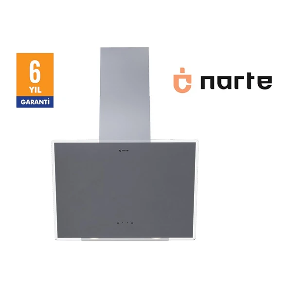NARTE-H20160S 60CM Gri Cam Eğimli Davlumbaz - 6 Yıl Garantili ürün görseli 1