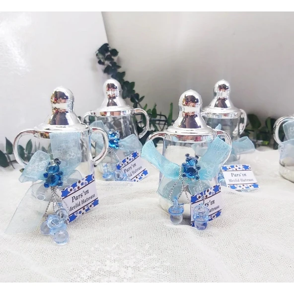 10 Adet Biberon Erkek Bebek Şekeri - Resim 3