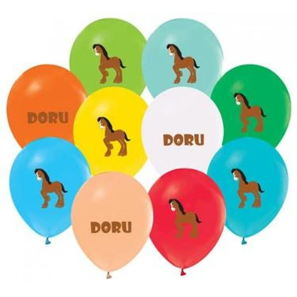 Doru At Balon Pastel 10'li ürün görseli 1