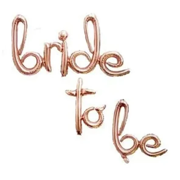 Gold Rose Bride To Be Imza Tasarım Folyo Balon, Bekarlığa Veda Partisi ürün görseli 1