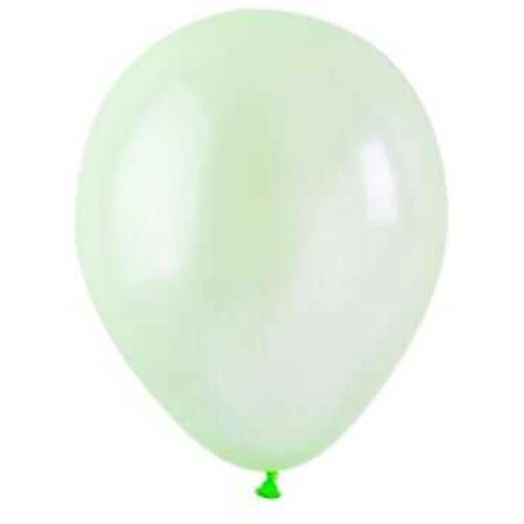 Balon Düz Neon Fosforlu 5 inç Yeşil 100'lü ürün görseli 1