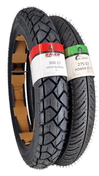 TDT TYRES 300-17 ve 275-17 (TUBELESS - DUBLEKS) Speedblaster/Power Lastik Takımı ürün görseli 1