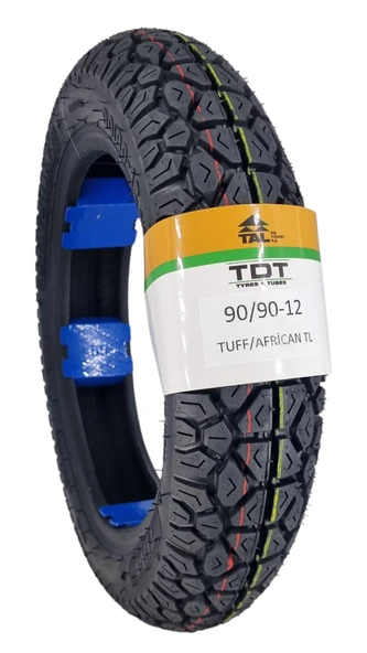 TDT TYRES 90/90-12 TL (TUBELESS - DUBLEKS) Motosiklet Lastiği African ürün görseli 1