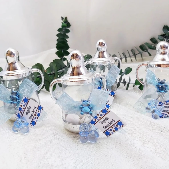 10 Adet Biberon Erkek Bebek Şekeri - Resim 2