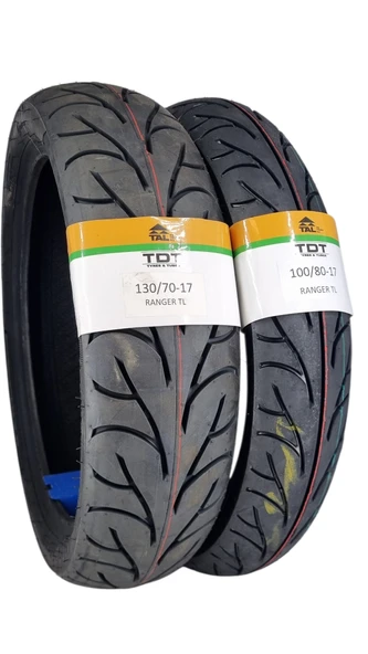 TDT TYRES 130/70-17 ve 100/80-17 (TUBELESS - DUBLEKS) Ranger Lastik Takımı ürün görseli 1
