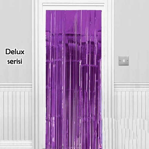 Işıltılı Duvar ve Kapı Perdesi Mor Renk 90x200 cm ürün görseli 1