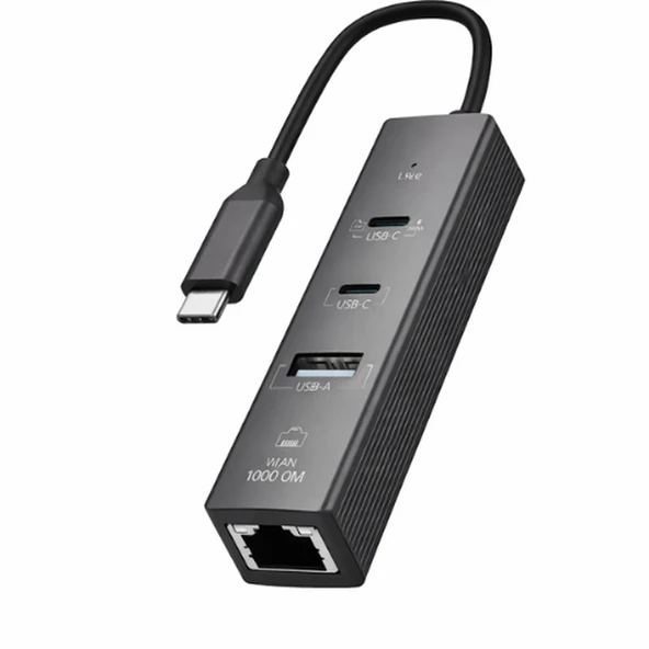 Type-C To 2 Type- Usb Gigabit Ethernet ZR1207 ürün görseli 1