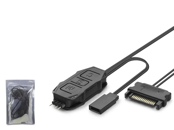Sata Mini Fan Argb Kontrolcüsü - Siyah HDX1082 ürün görseli 1