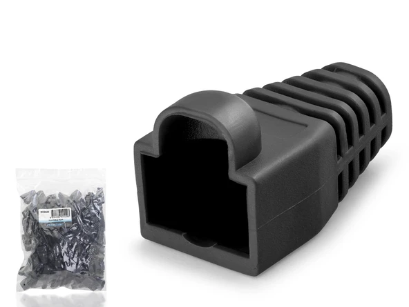 Rj45 Konnektör Papuç - 100 Adet Siyah / Ekonomik Poşet Paket ND2429 ürün görseli 1